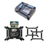 StealthMounts Lot de 2 supports de chargeur muraux compatibles avec Makita DC18RC et supports d'organisation d'atelier pour chargeurs d'outils électriques