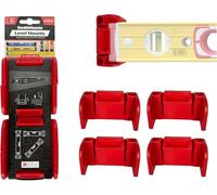 StealthMounts Lot de 2 supports de niveau universels Rouge