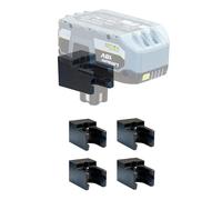 StealthMounts Supports de batterie compatibles avec Ryobi 18 V ONE+ - Lot de 6 supports de batterie muraux et d'établi | Organiseur de batterie pour outils électriques | ABS robuste | Fabriqué au
