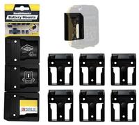 StealthMounts Supports de Batterie pour Dewalt XR 20v | Fixations de Batterie sans Fil pour Outils Dewalt XR 20v | Lot de 6 | Organisateurs de Batterie Noir pour Dewalt XR 20v | Pratique et Durable