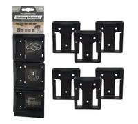 StealthMounts Supports de Batterie pour Flex 24v | Fixations de Batterie sans Fil pour Outils Flex 24v | Lot de 6 | Organisateurs de Batterie Noir pour Flex 24v | Pratique et Durable