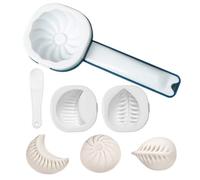 Steam Bun Mold - PET, PP, ABS, 21,5 x 9 x 4 cm, Dumpling Pastry Mould, Baozi Mold | 3 moules en forme, Stuffing Spoon, Non-Stick, Bun Maker For Empanadas, Mooncakes, Holiday, Kitchen, Home