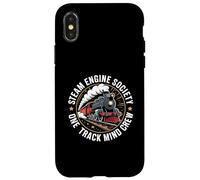 Steam Engine Society Train Lover One Track Mind Crew Coque pour iPhone X/XS