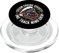 Steam Engine Society Train Lover One Track Mind Crew PopSockets PopGrip pour MagSafe
