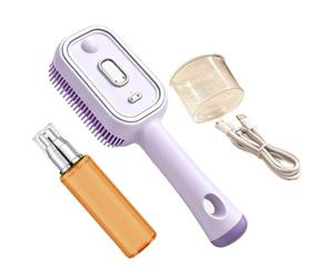Steam Hair - Electric Styling Brush, Massage Comb With Oil Measuring | Cup And Ceramic Heating Technology, Anti Frizz Straightening Tool | Portable Hair Care Accessory For Home Salon Travel