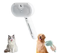 Steam Pup Brush, Rover Rituals Dog Brush, 2026 New Upgrade Dog Brushes for Grooming, 4-in-1 Cat Steam Brush for Long and Short Hair Dogs and Cats Pet Grooming Comb Remove Tangled Loose Hair (Blanco)