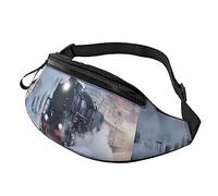 Steam Train Depart Sunset Taille Pack Fanny Packs pour Hommes Femmes Taille Sac avec Sangle Réglable pour Courir Voyage Randonnée Chien Marche Entraînement
