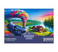 Steam Train Puzzle 1000 Pièces Cadeau Unique Jeu Éducatif Défi Jouet À De Qualité Supérieure Peinture Art pour Adultes Et Enfants 38x26cm/1000pcs