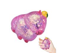 Steamed Bun Squeeze - Capybara Squeeze Toy, Dumpling Toy with Elastic Feature, Compact PU Fidget Toys, Stress Reliever Toys, Cute Dumpling for Children Teens and Adults Family at Home Living Room