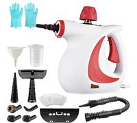 Steameo Nettoyeur Portable, Steamer Nettoyeur, 2,6 À 3,2 Barres, S'Évaporer Ménage 3x Plus Vite, Pour Vapeur Vitres,Sols,Tapis,Voiture,Canapé,Cuisine (Rose)