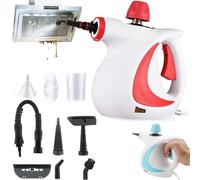 Steameo Nettoyeur Vapeur, Nettoyeur Vapeur Steameo, Nettoyeur à Vapeur Portatif Polyvalent, 12 Accessoires & RéServoir 350 Ml, Nettoyeurs Haute Pression (Rouge)