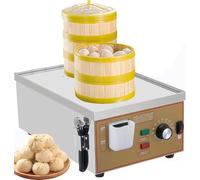 Steamer À Bao Commercial, Steamer Électrique À Dim Sum, Machine À Bao 4 Trous, Alarme Surchauffe + Eau Indépendante, 30-110℃, Boutique Petit-Déjeuner(2Holes)