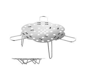 Steamer Basket - Stainless Steel Folding Steamer Rack | Adjustable Height Steaming Basket for Pot | Space Saving Kitchen Gadget for Vegetables Dumplings Rice Fish Food Meal Prep Cooker Pan Use