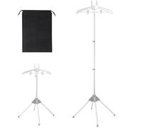 Steamer Stand, Foldable Garment Hanger, Adjustable Height Ironing Rack, Portable Clothing Support Frame, Compact Folding Organizer for Dorm, Apartment, Hotel, RV, Home, Travel, Dormitories, Laundry