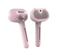Steamglide Pet Grooming Comb, Press Pet Spray Hair Removal Comb, 3 in 1 Hairs Removal Steam for Dogs and Cats, Remove Tangled & Loose Hair (Pink)