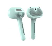 Steamglide Pet Grooming Comb, Press Pet Spray Hair Removal Comb, 3 in 1 Hairs Removal Steam for Dogs and Cats, Remove Tangled & Loose Hair (Green)