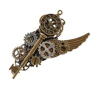 Steampunk Brooch Pin - Alloy, 2.76x1.57in Gear Brooch Sturdy | Rustproof Steampunk Lapel Pin, Decorative Accessory For Boys, Girls, Kids, Cosplay, Costumes, Dance Props, Se référer à la description