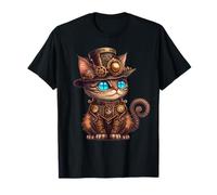 Steampunk Cat Steampunk Chaton Lovers Fantasy Cats Funny T-Shirt