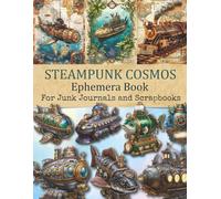 Steampunk Cosmos Ephemera Book for Junk Journals and Scrapbooks: 50+ Pages of Vintage Sci-Fi Submarines, Airships and Locomotives Clipart to Cut Out ... Paper Crafts, Mixed Media and Art Journaling