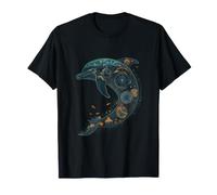 Steampunk Dolphin Saut et plongée Art de précision T-Shirt