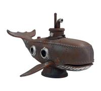 Steampunk Figurine mécanique rétro industrielle sous-marin PLA | Figurine de sous-marin en résine vintage Steampunk avec détails industriels, esthétique rétro, décoration de bureau