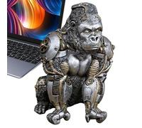 Steampunk Gorilla Statue Animal Steampunk Figurines, Mechanical Punk Statue, Steampunk Animal Decor, Gorilla Steampunk Figurines, Punk Style Statue, Modern Home Decor State, for Desk Entrance