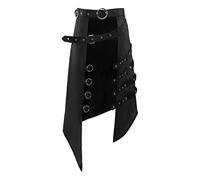 Steampunk Gothique Jupes Emo Dark Rock Punk Harajuku Gothique Asymétrique Demi Jupe Hommes Porter Robe Mode Femme Vêtements-1,L