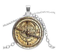 Steampunk Gravity Cascade Mystery Bill CIPHER Glass Necklace Handmade Suspensions Boussole Pendentif Tricket, nan