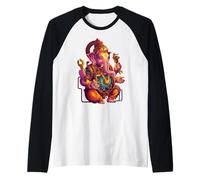 Steampunk Hindou Ganesh Puja Éléphant Méditation Yoga Murti Manche Raglan