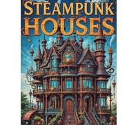 Steampunk Houses Coloring Book: Intricate Victorian-Industrial Architecture Designs for Relaxation and Creativity