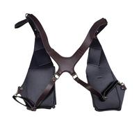 Steampunk médiéval en Cuir épaule Harnais Sac Coque de téléphone Portefeuille Double Poche étui Pirate Costume Sac à Main Hommes, Marron