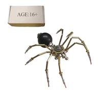 Steampunk - Modèle d'insectes 3D en métal - 90 pièces - Araignée mécanique à ventre rond avec engrenages - Puzzle DIY - Cadeau pour décoration