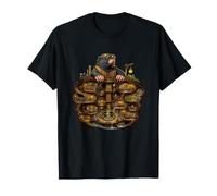 Steampunk Mole City Underground Fantasy Terrier Scène T-Shirt