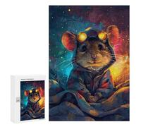 Steampunk Mouse Goggles Puzzle 1000 Pièces Educa Jouet en Bois Cadeau Unique Décoration Intérieure Jeu Éducatif Challenge Toy Adultes Et Enfants À Partir De 14 Ans 300 PCS