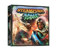 Steampunk Rally Fusion - Standalone Strategy Board Game & Expansion - Draft, Build, and Race Custom Inventions with Fusion Energy - Modular Tracks & New Inventors - 1-8 Players - Ages 14+