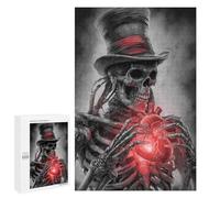 Steampunk Skeleton with Heart Puzzle 1000 Pièces Educa Jouet en Bois Cadeau Unique Décoration Intérieure Jeu Éducatif Challenge Toy Adultes Et Enfants À Partir De 14 Ans 1000 PCS