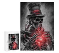 Steampunk Skeleton with Heart Puzzle 1000 Pièces Educa Jouet en Bois Cadeau Unique Décoration Intérieure Jeu Éducatif Challenge Toy Adultes Et Enfants À Partir De 14 Ans 300 PCS
