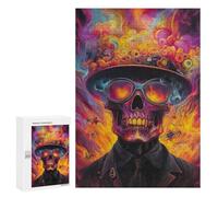 Steampunk Skull Art Print Puzzle 1000 Pièces Educa Jouet en Bois Cadeau Unique Décoration Intérieure Jeu Éducatif Challenge Toy Adultes Et Enfants À Partir De 14 Ans 300 PCS