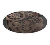 Steampunk Tapis rond antidérapant doux lavable et absorbant pour cuisine, chambre à coucher, salle de bain, décoration d'intérieur, 61 x 61 cm