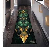 Steampunk Tribal Tapis de Couloir Antidérapant 80 x 250 cm, Mystique Fantôme Abstrait Corbeau Tapis de Passage Lavable Cuisine Devant Evier Interieur Entrée pour Salon Bureau Chambre à Coucher