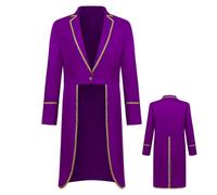 Steampunk Veste de camionnette Vintage Gothique Or Garniture Halloween | Robe de soirée vintage steampunk pour les performances sur scène, les danses, les fêtes de jeu de rôle et les soirées