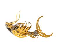 Steampunk Whale Kit de construction mécanique à faire soi-même pour adultes, puzzle 3D créature marine, présentoir de bureau en métal de collection (86 + pièces)
