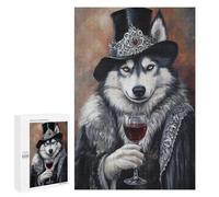 Steampunk Wolf with Wine Puzzle 1000 Pièces Educa Jouet en Bois Cadeau Unique Décoration Intérieure Jeu Éducatif Challenge Toy Adultes Et Enfants À Partir De 14 Ans 1000 PCS