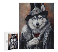 Steampunk Wolf with Wine Puzzle 1000 Pièces Educa Jouet en Bois Cadeau Unique Décoration Intérieure Jeu Éducatif Challenge Toy Adultes Et Enfants À Partir De 14 Ans 500 PCS