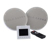 Steamtec Kit Haut parleurs étanches 2 x 80W Commande Centrale USB/Bluetooth/Carte SD/FM et télécommande sans Fil