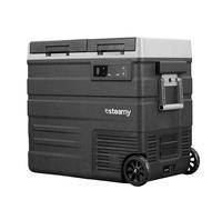 Steamy-E Dual Zone 65 Roller, Glacière à compresseur électrique avec roulettes, 57 litres, 12 V/230 V, pour Refroidir et Congeler, idéale pour Le Camping