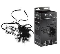 Steamy Shades Masque Loup Mardi Gras, Noir Noir