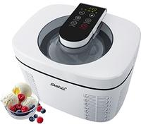 Steba IC 110 Sorbetière entièrement automatique et auto-refroidissante, prête à l'emploi sans prérefroidissement, minuterie 180 min, bac à glace de 1,2 l et récipient à yaourt de 1,1 l, maintien
