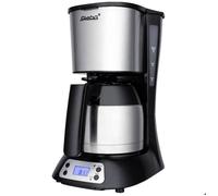 Steba KM F3 THERMO Cafetière noir,acier inoxydable Nombre de tasse=8 écran, verseuse thermofuge, avec fonction café filtre