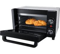 Steba Mini four avec volume de 9 litres, profondeur de pizza jusqu'à Ø 22 cm, double porte en verre, chaleur de voûte et de sole, 2 plateaux d'insertion, KB A9